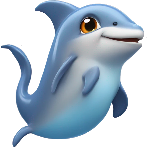 Dauphin dans un coeur emoji