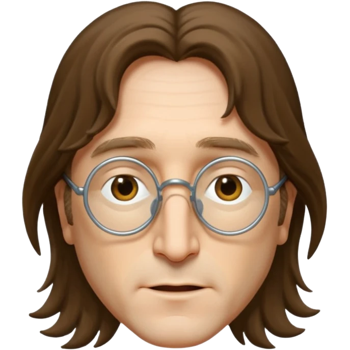 John Lennon without glasses, long hair, no text emoji