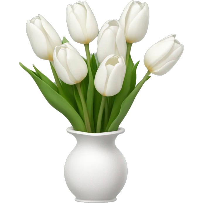 white tulip bouquet  emoji