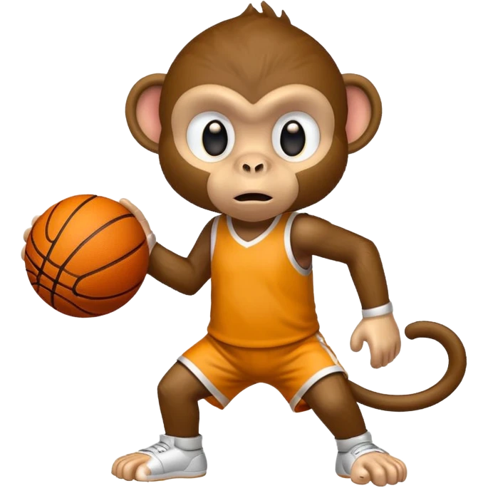 Monkey playing basketball  emoji