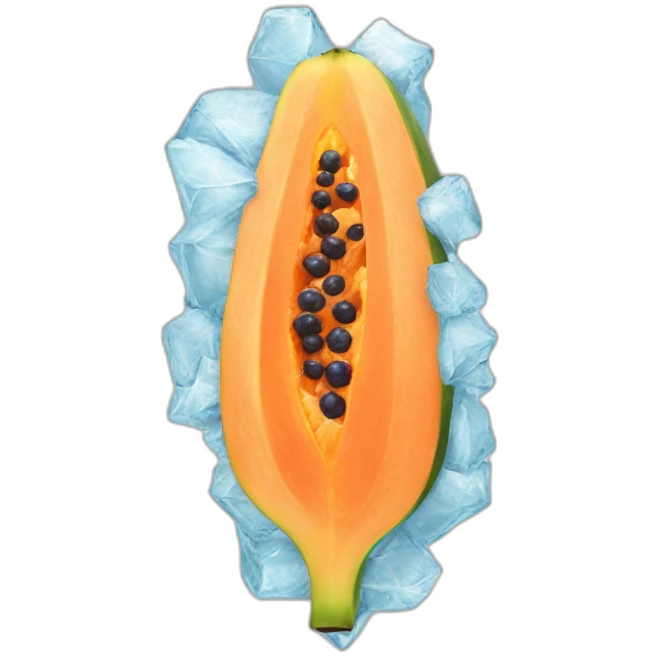 Papaya frozen ice emoji