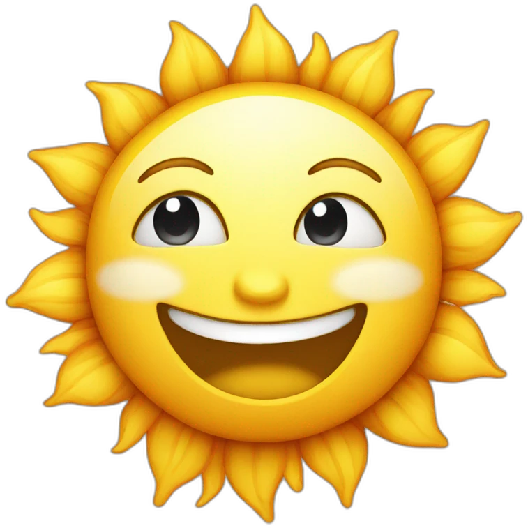 Funny sun emoji
