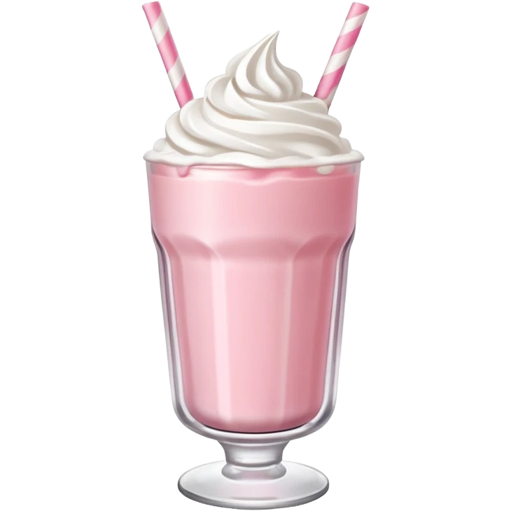 Strawberry milkshake emoji