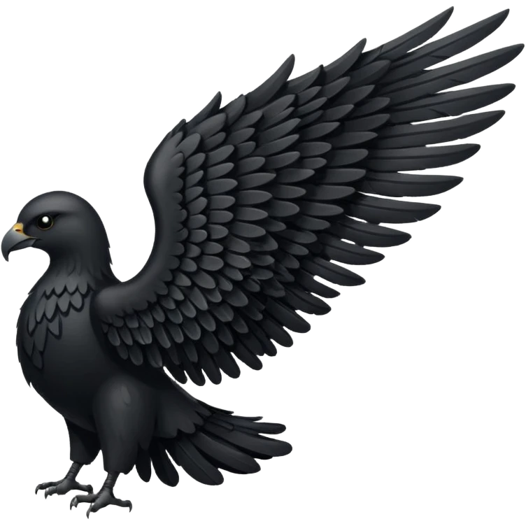 simple wing dark angel emoji