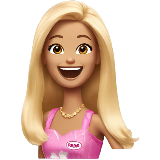 Barbie laughing emoji