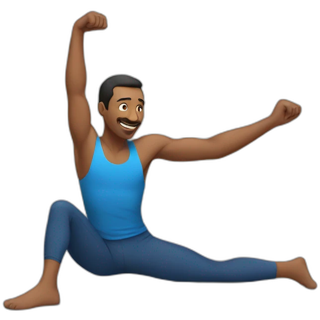 stretching man emoji