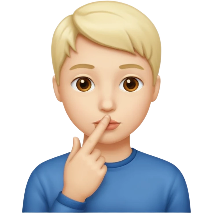 Le doigt sur les leves  emoji