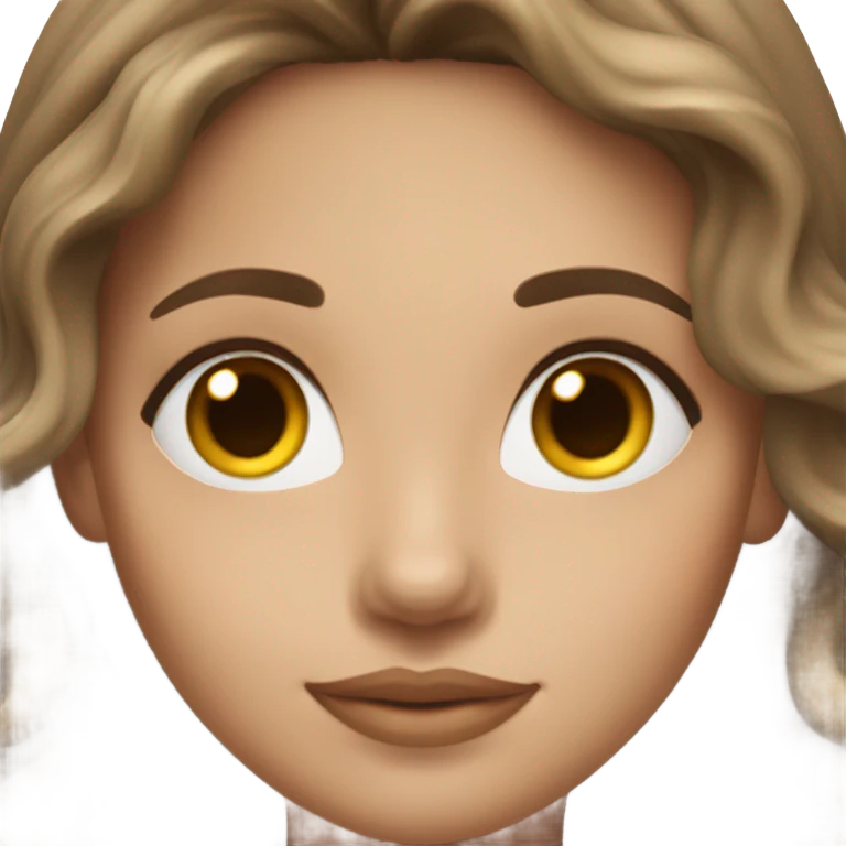 Brown hair white girl coquette  emoji