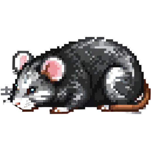 mouse with long curling tail emoji