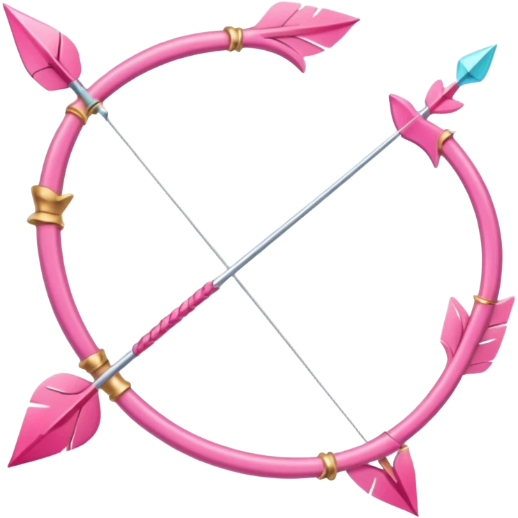Pink cupids bow and arrow emoji