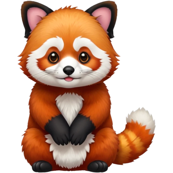Red Panda 2d bye bye cute emoji