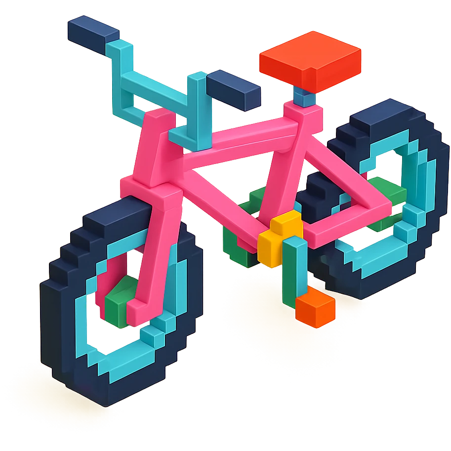 розовый велосипед BMX, no background emoji