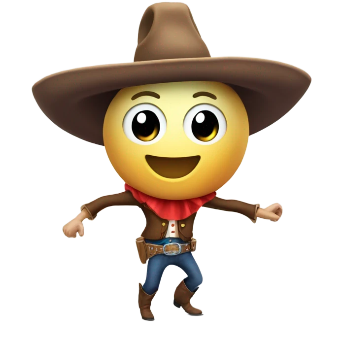 dancing cowboy turnip emoji