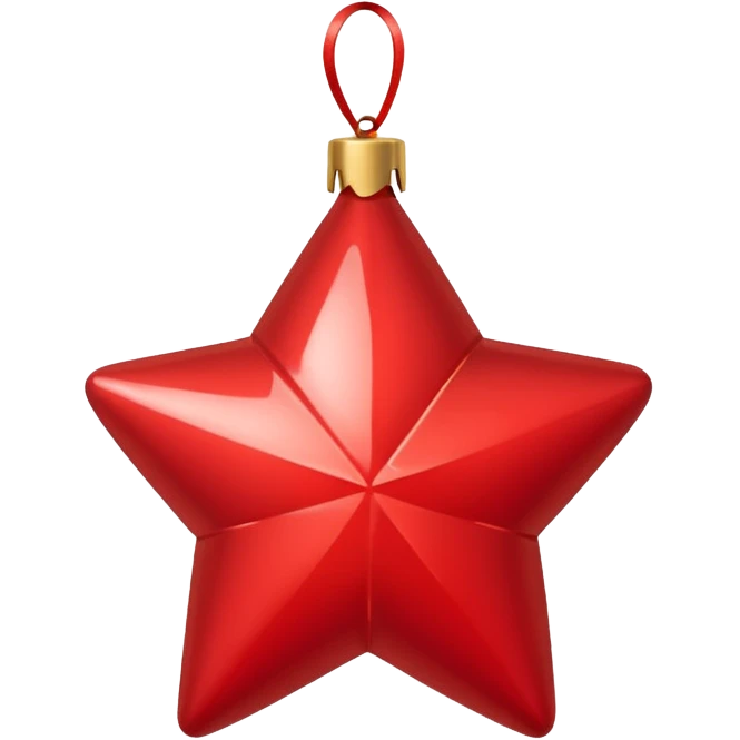 Christmas red star-shaped ball emoji