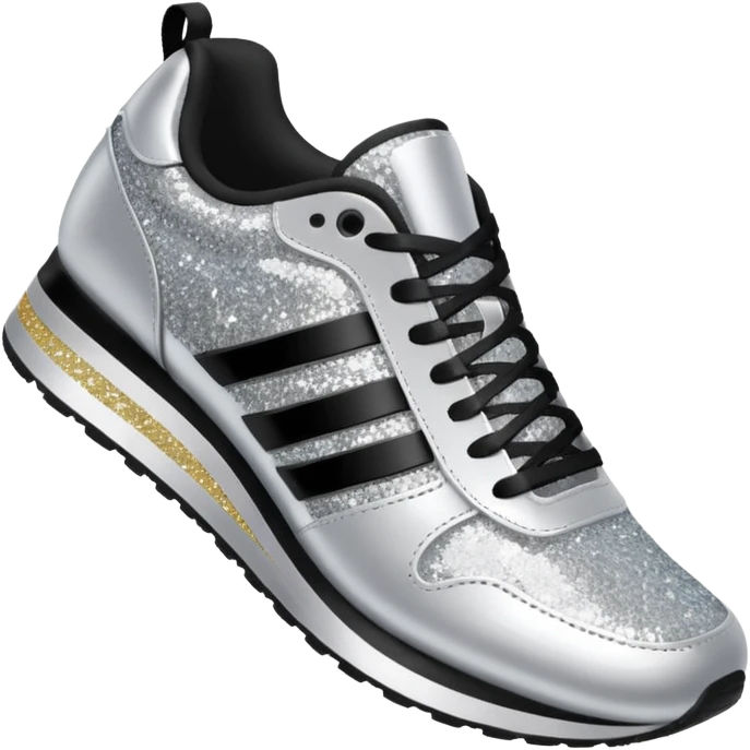 glitter running shoes emoji