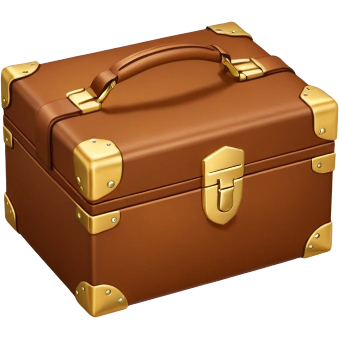 Brown makeup box. emoji