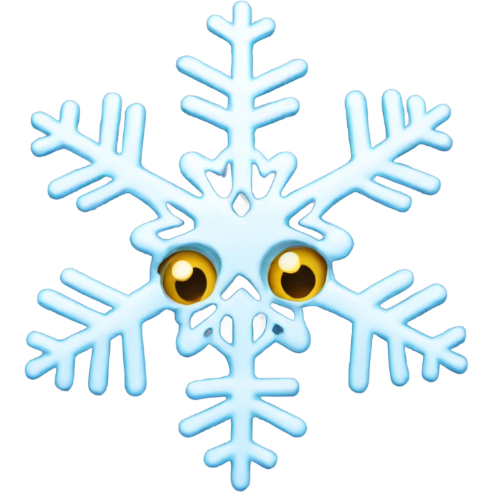Shocked snowflake  emoji
