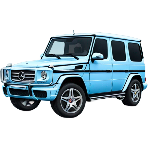 Light blue Mercedes G wagon emoji
