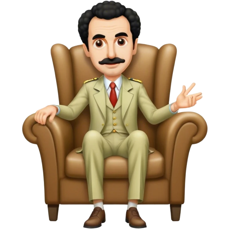 Borat sitting in chair emoji