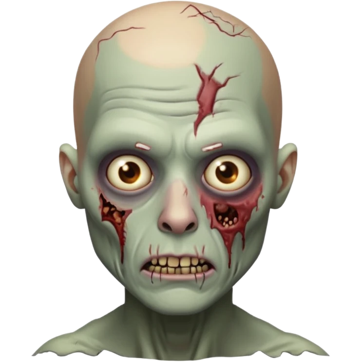 Bald zombie emoji