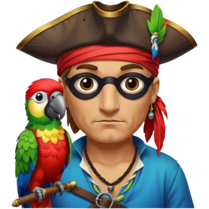 pirate and parrot emoji