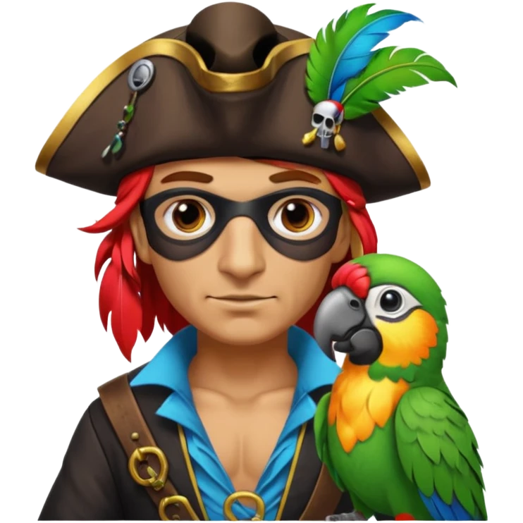 pirate and parrot emoji