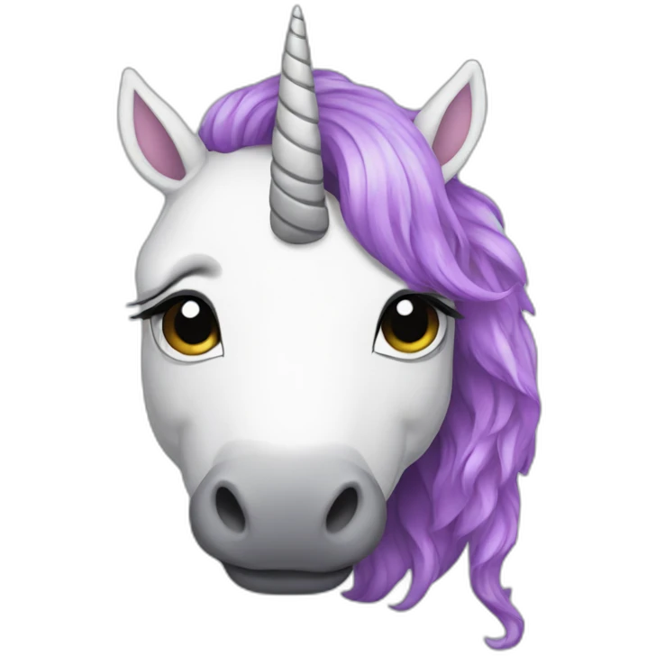 A Sad Unicorn emoji