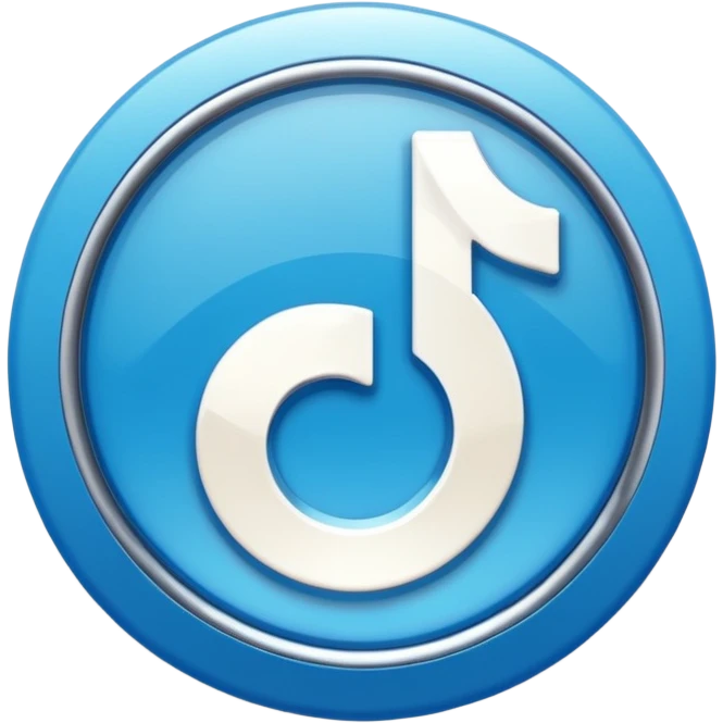 Make me an verified tiktok emoji like the one that's blue and inside is a white check emoji