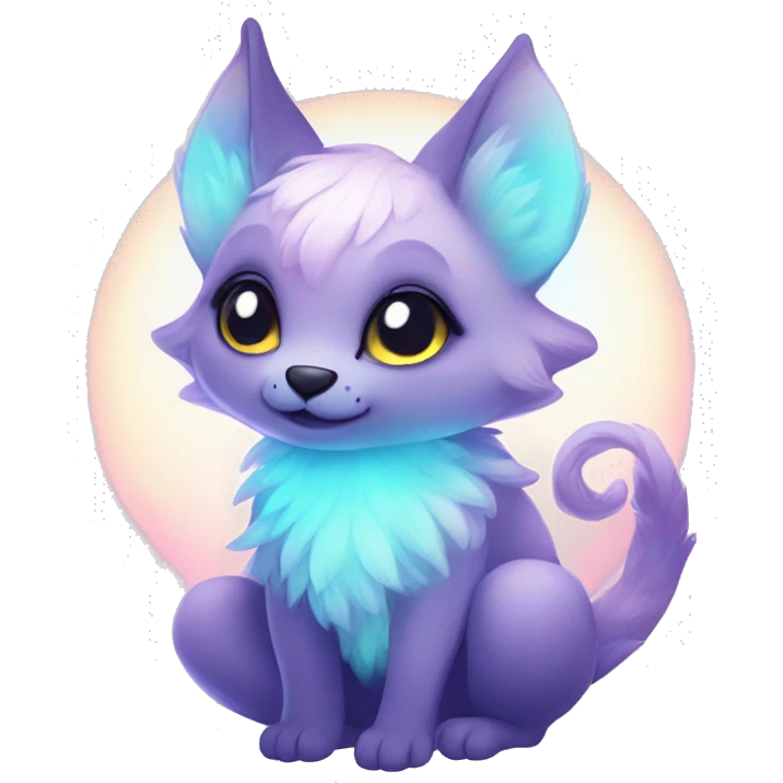 Kawaii bright fantasy ethereal anthro fursona animal emoji
