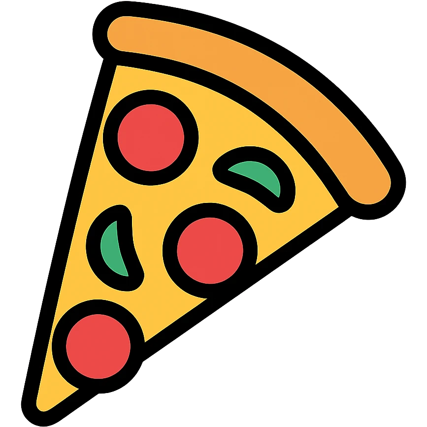 colored slice of pizza icon emoji