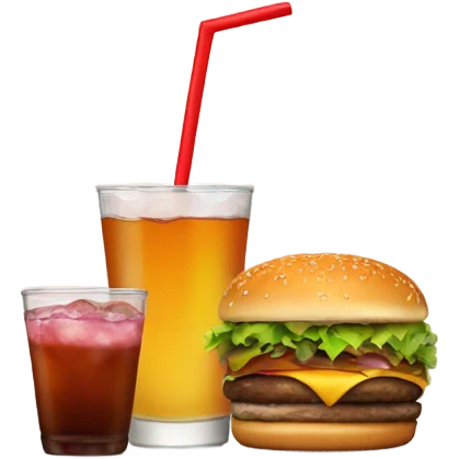 Drink and burguer emoji