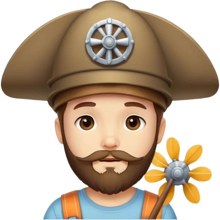 bearded child with propellor hat emoji