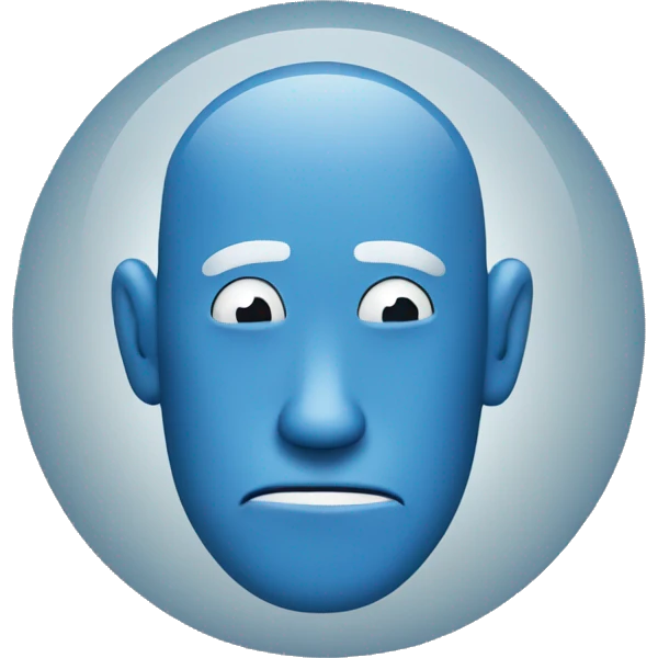circle face blue two thumbs down  emoji