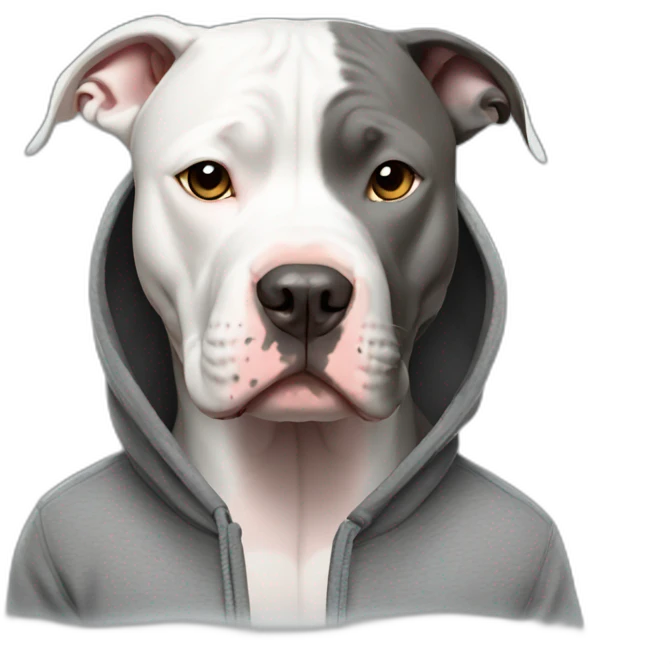 Pitbull wearing a hoodie  emoji