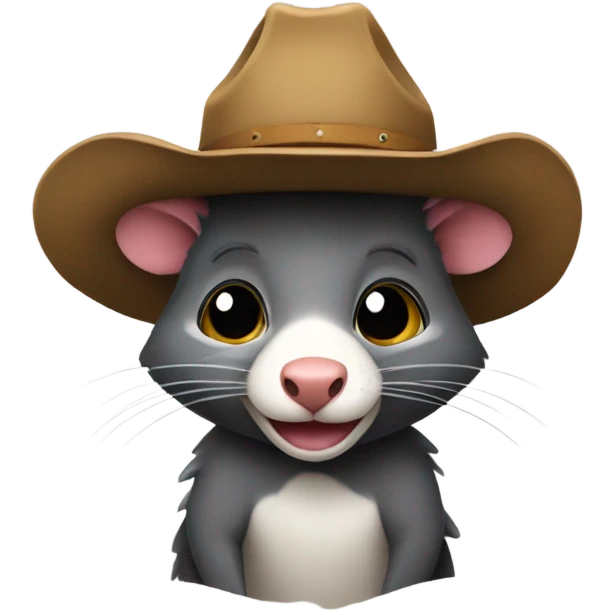 Possum with cowboy hat  emoji