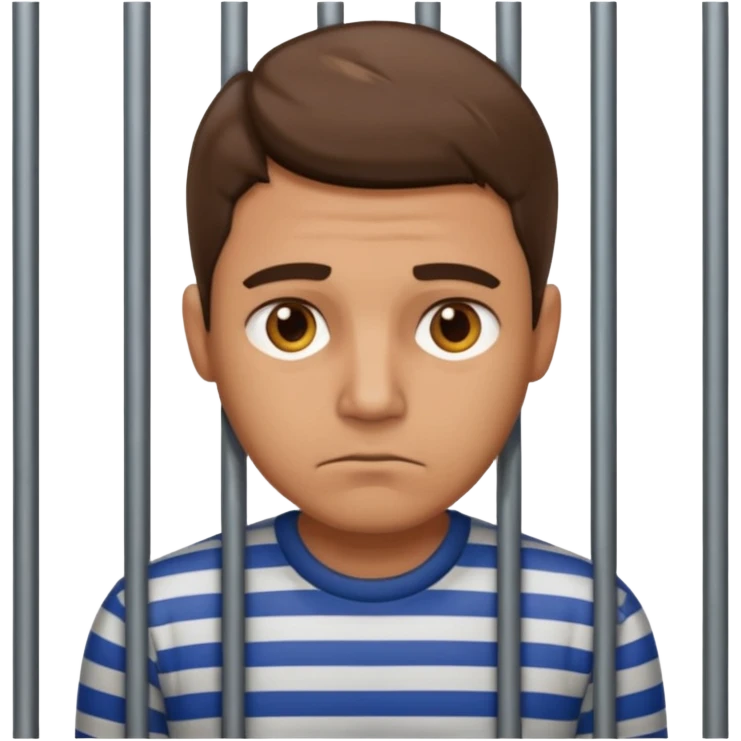 The man behind bars emoji
