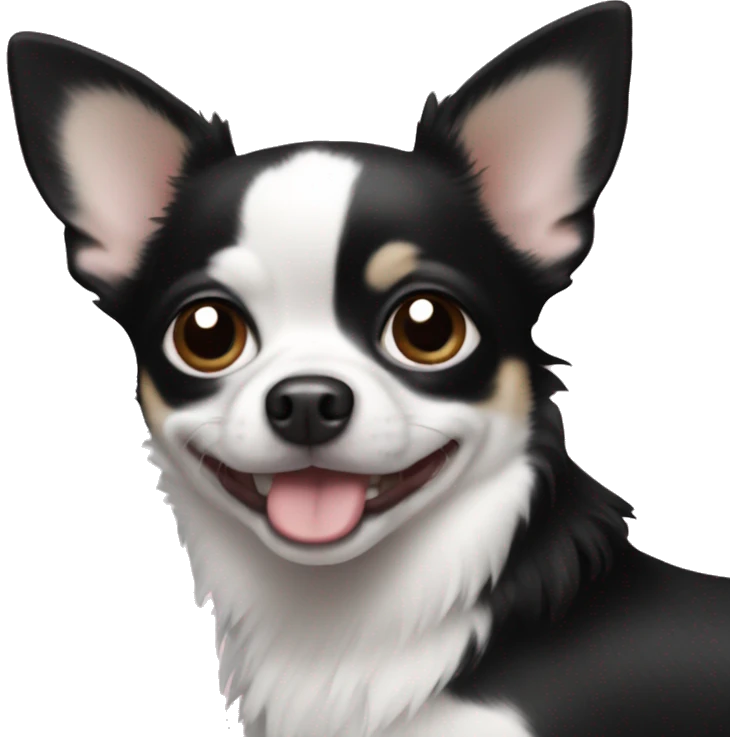 black and white chihuahua emoji