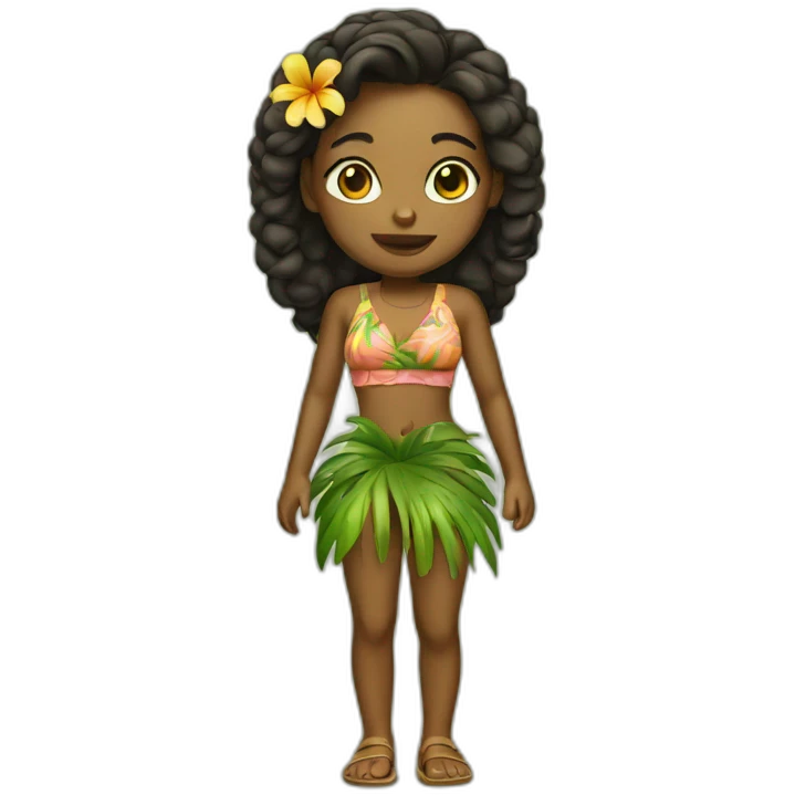 tropic island girl emoji