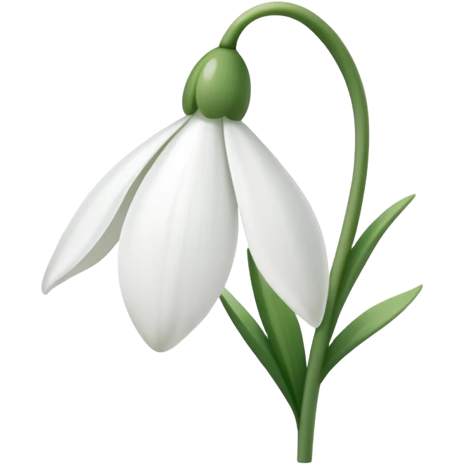 snowdrop flower emoji