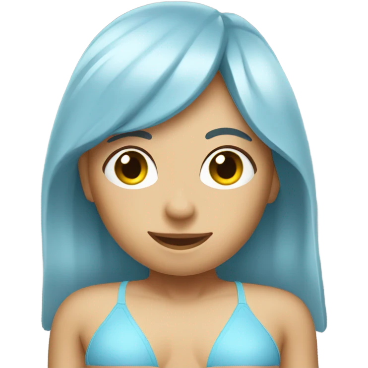 light blue bikini emoji