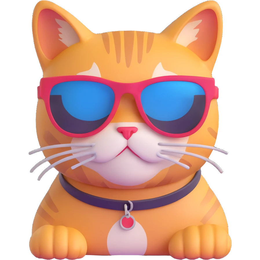 cat wearing sunglasses emoji