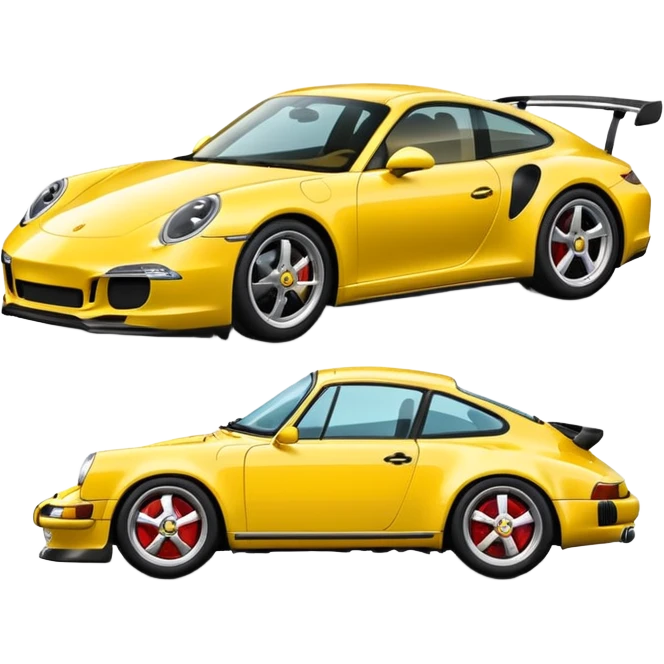Yellow Porsche 911 emoji