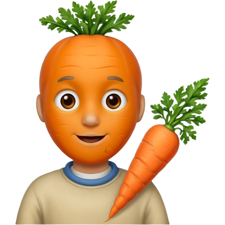 Grugu qui mange une carotte emoji