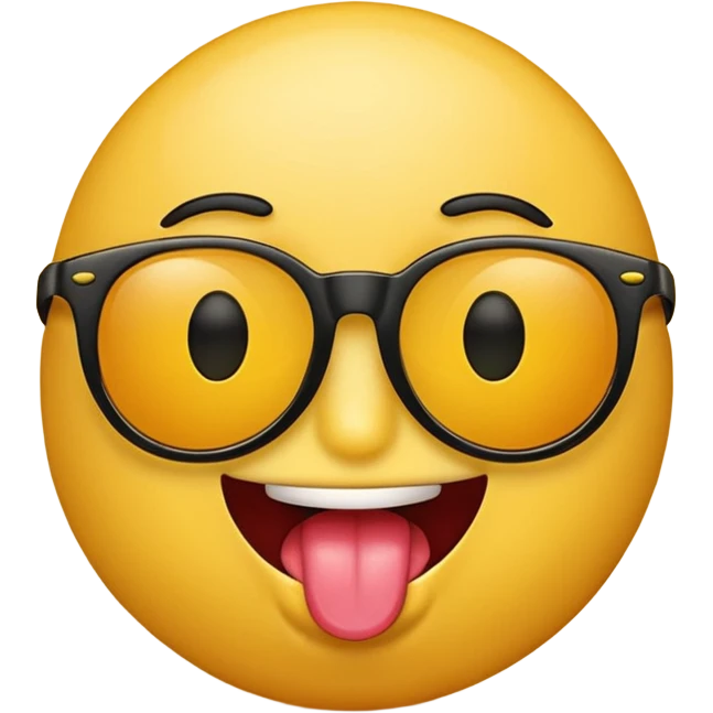 Emoji wearing sunglasses and tongue  emoji