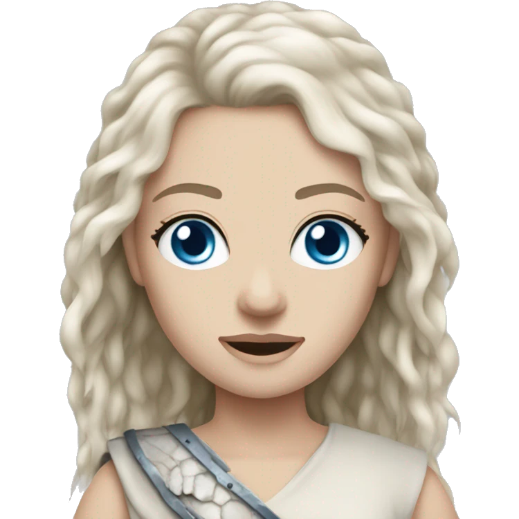 Female bone hair blue eyes game of thrones  emoji