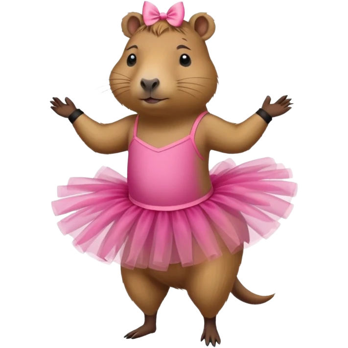 Capybara doing ballet  emoji