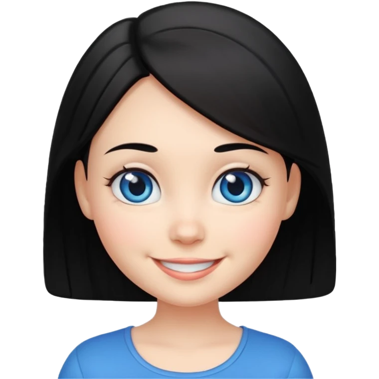 very big head and small body proportion female cartoon emoji