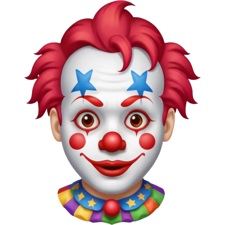 Clown with star-painted face emoji