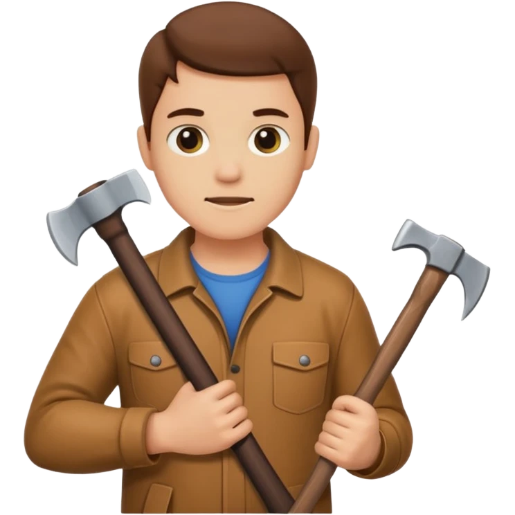Can holding an axe emoji
