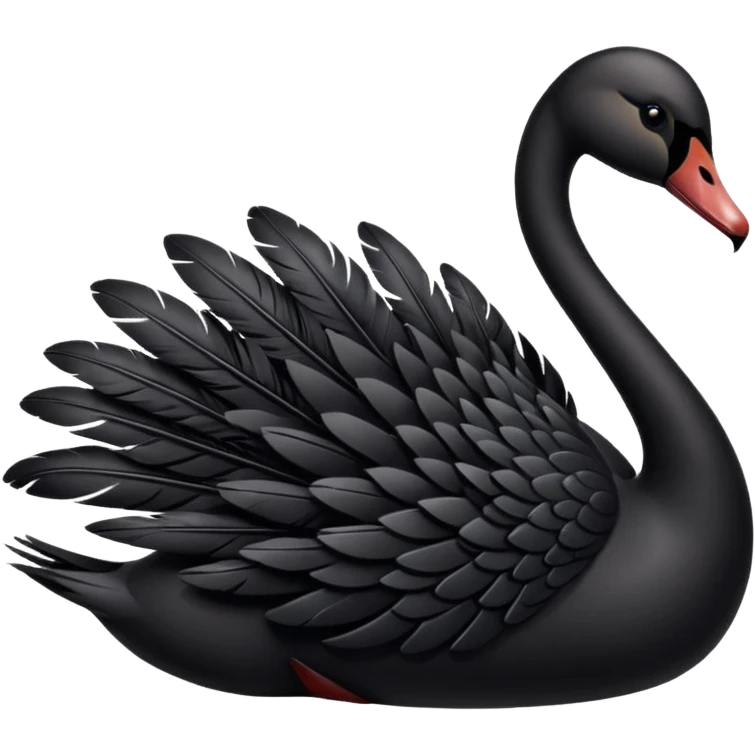Shining black swan emoji